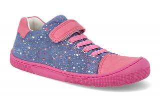 Barefoot tenisky KOEL4kids - Domy Fantasy Jeans pink Vnútorná dĺžka: 145, Vnútorná šírka: 65, Veľkosť: 22