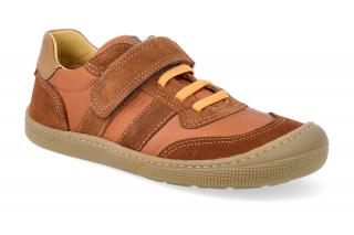 Barefoot tenisky KOEL4kids - Dylan Suede Cognac hnedé Vnútorná dĺžka: 145, Vnútorná šírka: 65, Veľkosť: 22