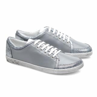 Barefoot tenisky ZAQQ - TIQQ Grey Silver Vnútorná dĺžka: 245, Vnútorná šírka: 90, Veľkosť: 38