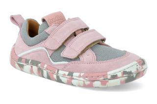 Barefoot textilné tenisky Froddo - BF D-Velcro Grey/Pink ružové Vnútorná dĺžka: 182, Vnútorná šírka: 73, Veľkosť: 28