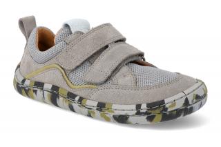 Barefoot textilné tenisky Froddo - BF D-Velcro Grey šedé Vnútorná dĺžka: 182, Vnútorná šírka: 73, Veľkosť: 28