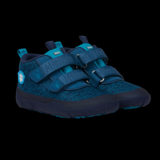 Barefoot topánky s membránou Affenzahn - Minimal Lowboot Knit Bear blue Vnútorná dĺžka: 156, Vnútorná šírka: 64, Veľkosť: 24