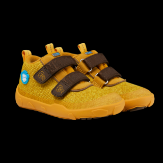 Barefoot topánky s membránou Affenzahn - Minimal Lowboot Knit Tiger yellow Vnútorná dĺžka: 150, Vnútorná šírka: 62, Veľkosť: 23