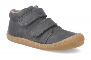 Barefoot zateplená obuv KOEL4kids - Bob Dark grey šedá Vnútorná dĺžka: 167, Vnútorná šírka: 64, Veľkosť: 26