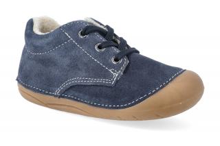 Barefoot zateplená obuv Lurchi - Flori suede navy blue Vnútorná dĺžka: 125, Vnútorná šírka: 55, Veľkosť: 20