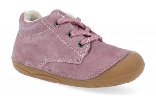 Barefoot zateplená obuv Lurchi - Flori suede wildberry Vnútorná dĺžka: 125, Vnútorná šírka: 55, Veľkosť: 20