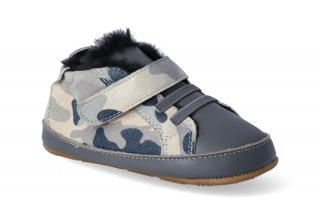 Barefoot zimná obuv Oldsoles - Challenger Grey camo/grey Vnútorná dĺžka: 120, Vnútorná šírka: 60, Veľkosť: 20