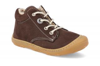 Barefoot zimná obuv Ricosta - Pepino Corany Marone W hnedá Vnútorná dĺžka: 132, Vnútorná šírka: 60, Veľkosť: 20