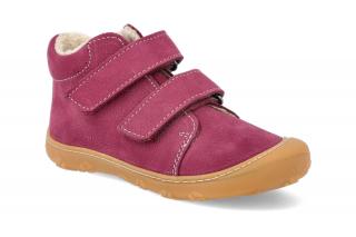 Barefoot zimná obuv Ricosta - Pepino Crusty Fuchsia M burgundy Vnútorná dĺžka: 145, Vnútorná šírka: 59, Veľkosť: 22