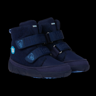 Barefoot zimná obuv s membránou Affenzahn - Comfy Walk Wool Bear blue Vnútorná dĺžka: 185, Vnútorná šírka: 68, Veľkosť: 28