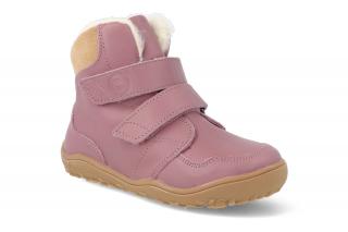 Barefoot zimná obuv s membránou bLIFESTYLE - Gibbon BIO TEX wool altrose ružová Vnútorná dĺžka: 220, Vnútorná šírka: 75, Veľkosť: 33