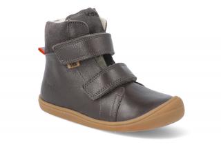 Barefoot zimná obuv s membránou Koel - Brandon wool Dark Grey šedé Vnútorná dĺžka: 140, Vnútorná šírka: 62, Veľkosť: 22