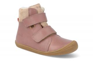Barefoot zimná obuv s membránou Koel  - Brandon wool Old Pink ružové Vnútorná dĺžka: 200, Vnútorná šírka: 76, Veľkosť: 31