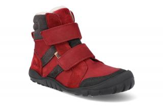 Barefoot zimná obuv s membránou Koel - Milo Hydro Tex red červená Vnútorná dĺžka: 184, Vnútorná šírka: 72, Veľkosť: 28