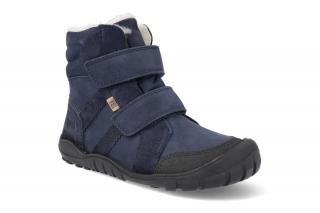 Barefoot zimná obuv s membránou KOEL4kids - Milo Hydro Tex Navy modré Vnútorná dĺžka: 180, Vnútorná šírka: 70, Veľkosť: 27