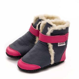 Barefoot zimné capačky Liliputi® - Booties Aspen Paws Vnútorná dĺžka: 117, Vnútorná šírka: 62, Veľkosť: S