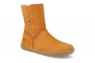 Barefoot zimné topánky KOEL - Dina hydro warm Miel brown Vnútorná dĺžka: 247, Vnútorná šírka: 87, Veľkosť: 38