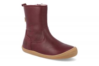 Barefoot zimné topánky s membránou KOEL4kids - Bella wool Bordo bordové Vnútorná dĺžka: 160, Vnútorná šírka: 66, Veľkosť: 25