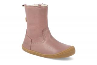 Barefoot zimné topánky s membránou KOEL4kids - Bella wool Old Pink ružové Vnútorná dĺžka: 180, Vnútorná šírka: 72, Veľkosť: 28