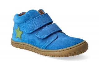 Členková barefoot obuv Filii - CHAMELEON velcro velours electric blue M Vnútorná dĺžka: 131, Vnútorná šírka: 60, Veľkosť: 20