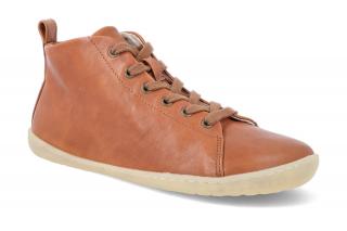 Členková barefoot obuv Mukishoes - High-cut RAW LEATHER BROWN Vnútorná dĺžka: 242, Vnútorná šírka: 86, Veľkosť: 37