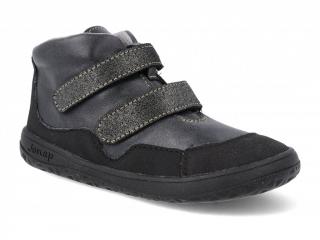 Jeseň 2023 Barefoot členková obuv Jonap - Bella M čierna devon Vnútorná dĺžka: 150, Vnútorná šírka: 64, Veľkosť: 23