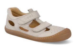 Leto 2023 Barefoot sandálky Koel - Bep Medium Napa Velcro Light Grey šedé Vnútorná dĺžka: 149, Vnútorná šírka: 58, Veľkosť: 23