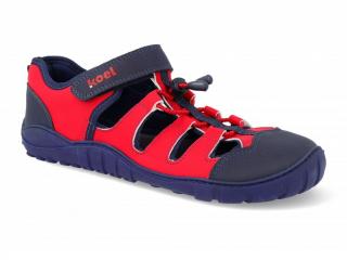 Leto 2023 Barefoot sandály Koel4kids - Madison Vegan Red červené Vnútorná dĺžka: 214, Vnútorná šírka: 81, Veľkosť: 33