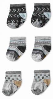 Ponožky Smartwool - Baby Bootie Batch ash Farba: Šedá, Veľkosť: 12M