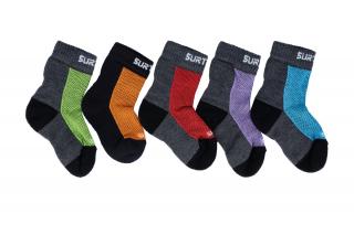 Ponožky Surtex 70% Merino ŠPORT - detské Farba: Červená, Veľkosť: 14-15cm