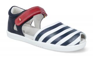 Sandále Bobux - Twist Navy Stripe Print modré Vnútorná dĺžka: 169, Vnútorná šírka: 67, Veľkosť: 25