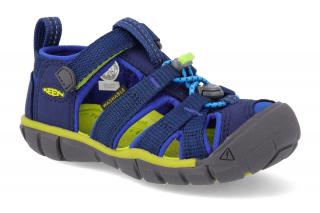 Sportovní sandálky Keen - Seacamp II CNX K blue depths/chartreuse modré vegan Vnútorná dĺžka: 180, Vnútorná šírka: 73, Veľkosť: 29