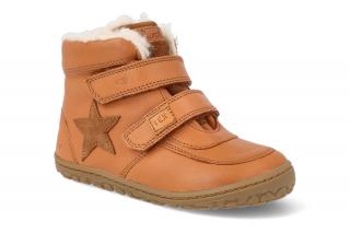 Zima 2022 Barefoot zimné topánky s membránou Lurchi - Nemo tex Cognac brown Vnútorná dĺžka: 158, Vnútorná šírka: 61, Veľkosť: 24