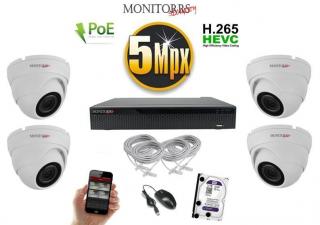 Monitorrs Security IP 2 kamerový set 5 Mpix GDome