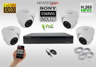 Monitorrs Security STARVIS IP kamerový set 2 M.Pix. DOME