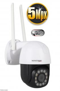 Monitorrs smart Wi-Fi vonkajšia otočná kamera 5 Mpix