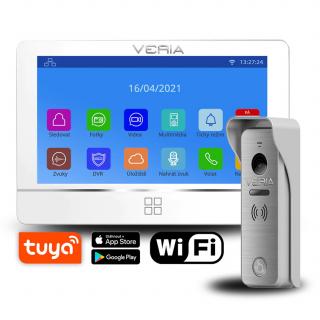 SET Videotelefon VERIA 8277B-W bílý + vstupní stanice VERIA 831 série 2-WIRE
