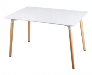 Biely jedálenský stôl BERGEN 100x70 cm