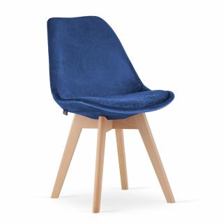 Modrá zamatová stolička MARY