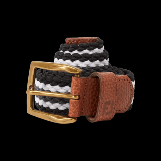 Footjoy Striped Braided Belt Long black Panske