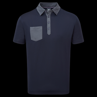 FootJoy Tonal Trim Solid with Pocket Lisle L blue Panske