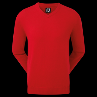 FootJoy Wool Blend V-Neck Pullover M red Panske