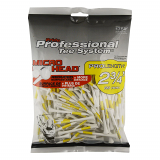 Pride PTS 2 3/4" - 69mm Tees Yellow Pack 175 white