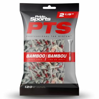 Pride PTS Bamboo Tees  - 53 mm Tees Red Pack 120 white