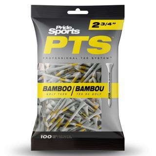 Pride PTS Bamboo Tees  - 69 mm Tees Yellow Pack 100 white