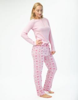 Dámske pyžamo GINA 19143 VEĽKOSŤ: XL, FARBA: 19143 ružová