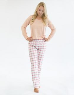 Dámske pyžamo GINA 19157 VEĽKOSŤ: XL, FARBA: Marhuľová