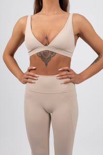 Dámska športová podprsenka Aloha beige - descanti Veľkosť: M