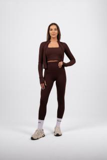 Športový 3 dielny set motion performance hnedý Veľkosť: L, Produkt: Legíny