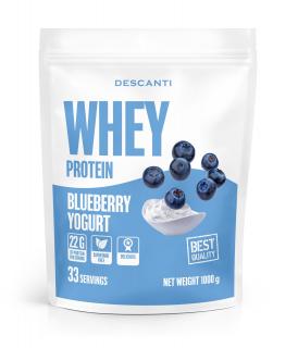 Whey protein - Descanti príchuť: Blueberry yogurt, Velkost balenia: 1000g